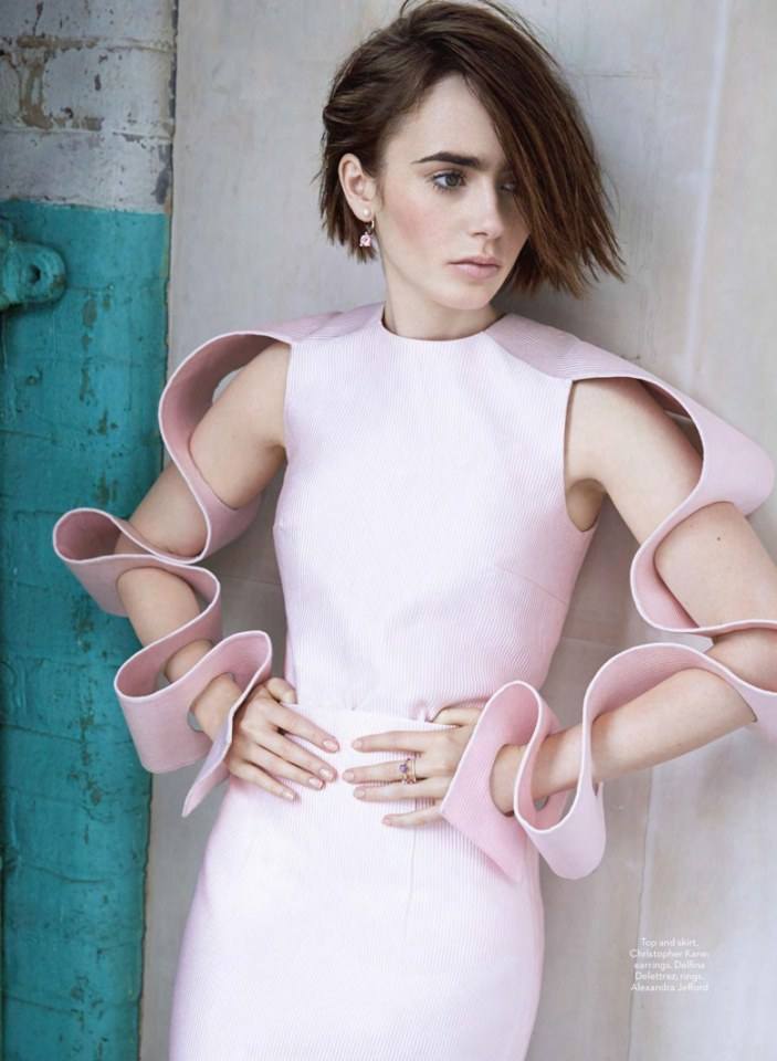 Lily Collins @ Marie Claire UK October 2014
