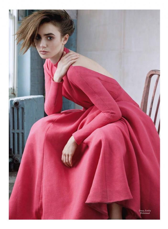 Lily Collins @ Marie Claire UK October 2014