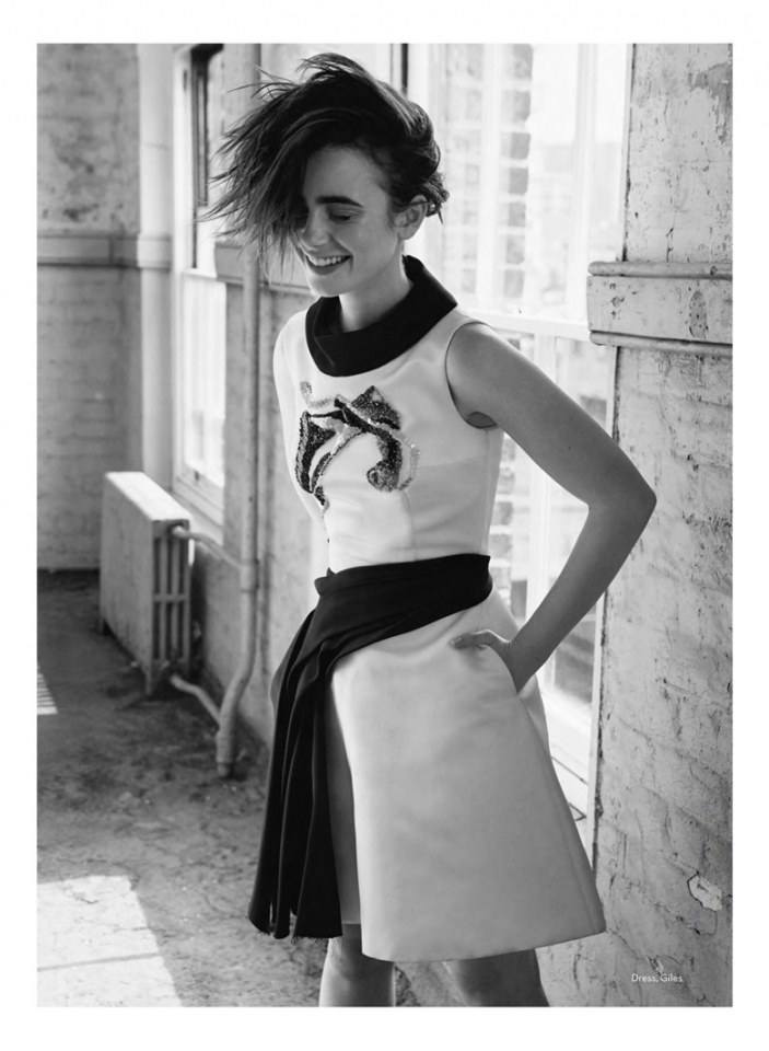 Lily Collins @ Marie Claire UK October 2014