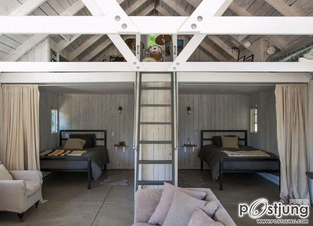 TOOL SHED TURNED NIFTY BUNK HOUSE FOR BOYS