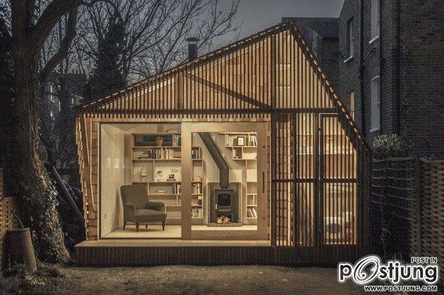 Contemporary Writing Shed Hidden In Urban Environment