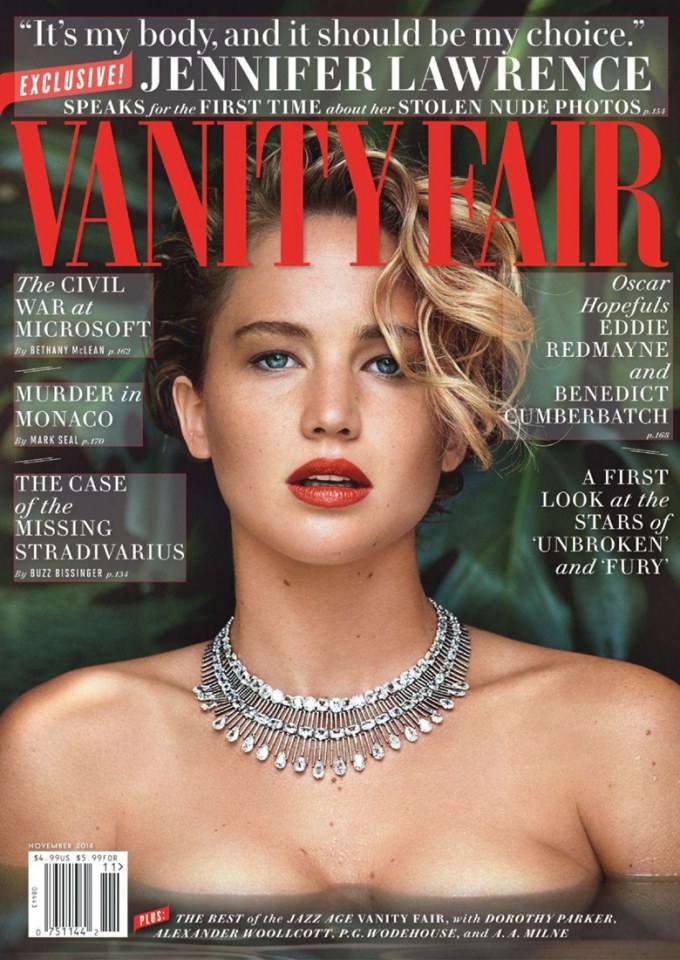 Jennifer Lawrence @ Vanity Fair Magazine November 2014