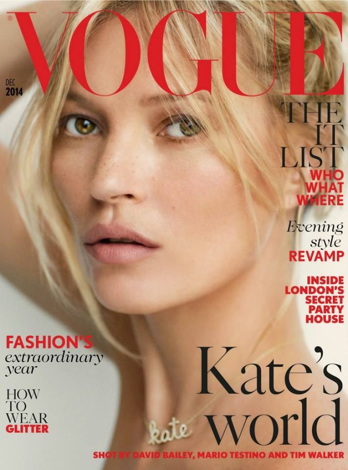 Kate Moss @ Vogue UK December 2014