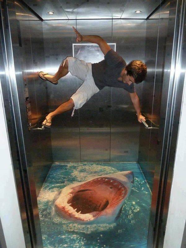 Creative 3D Elevator Art
