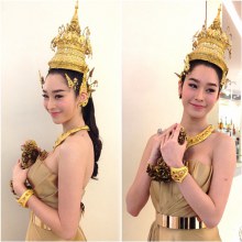  ฐิสา-วริฏฐิสา  นางเอกสาวดาวรุ่งช่อง 7 แต่งไทยใส่ชฎาสวยเหมือนนางในวรรณคดีเลย!!