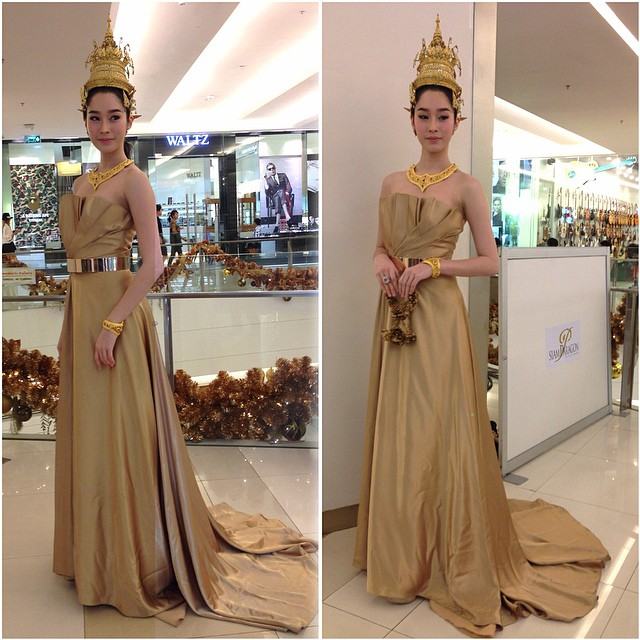 "ฐิสา-วริฏฐิสา" นางเอกสาวดาวรุ่งช่อง 7 แต่งไทยใส่ชฎาสวยเหมือนนางในวรรณคดีเลย!!