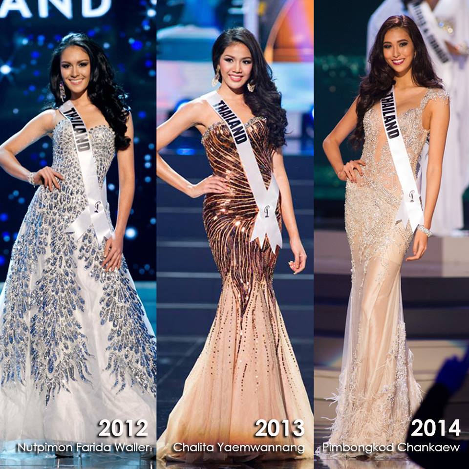 3 ตัวแทนสาวไทยบนเวที Miss Universe 2012 - 2014