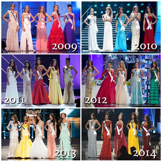 เวที Miss Universe ในช่วงระยะวลา 6 ปี มีแต่สายสะพายเดิมๆที่เข้ารอบ Top 5