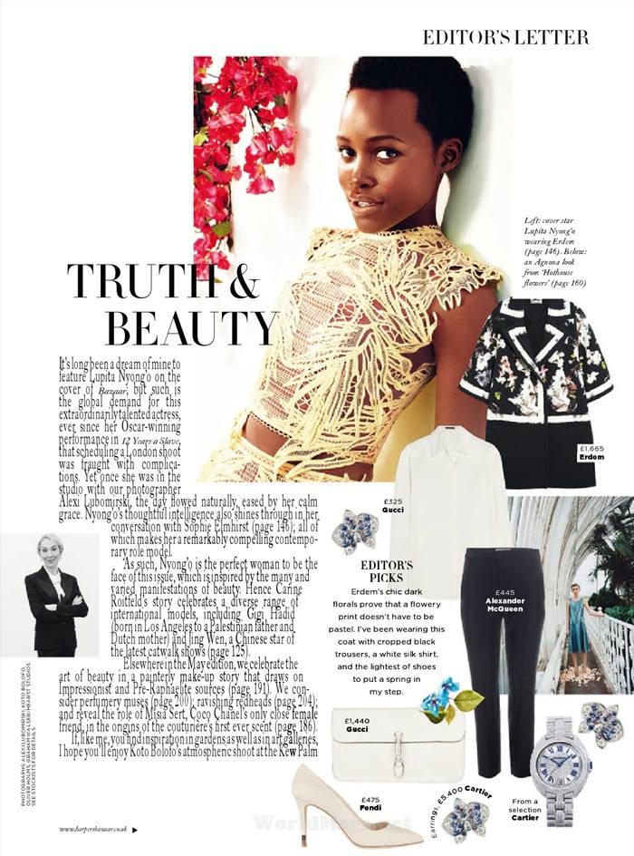 Lupita Nyong'o @ Harper's Bazaar UK May 2015