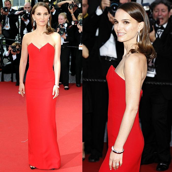 Natalie portman มาในชุดสีแดงหรูเลอค่า  ใน พรมแดงเมืองคานส์
