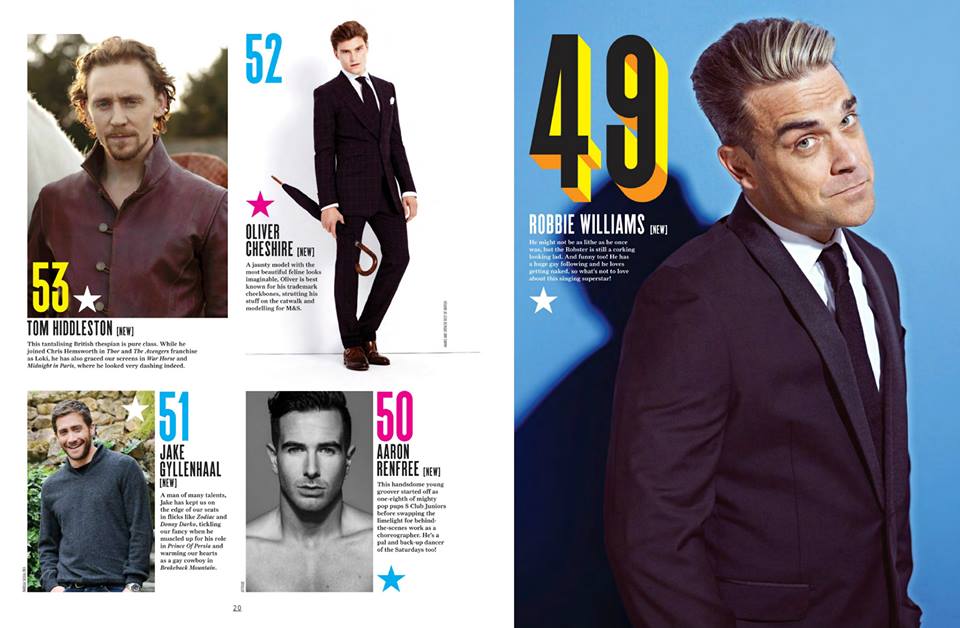 รวม 100 หนุ่มฮอต จากนิตยสาร Attitude UK 2014