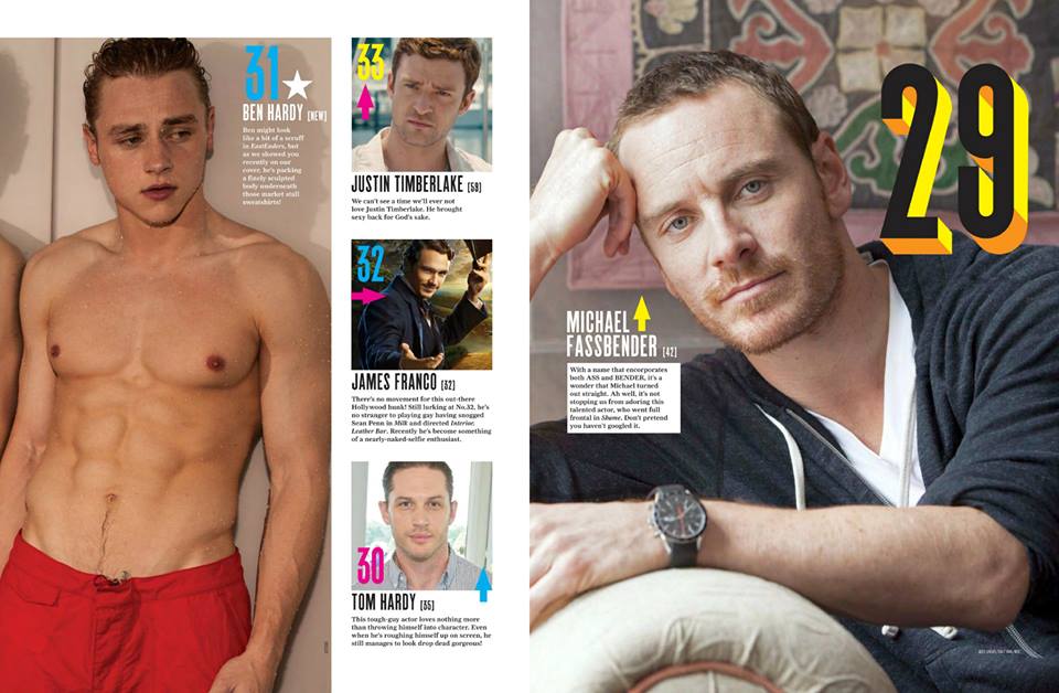 รวม 100 หนุ่มฮอต จากนิตยสาร Attitude UK 2014