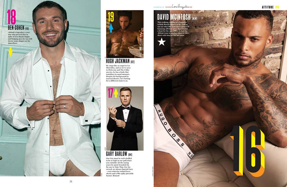รวม 100 หนุ่มฮอต จากนิตยสาร Attitude UK 2014