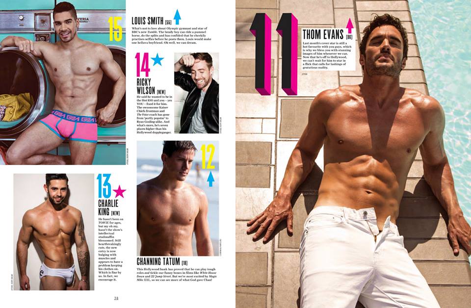 รวม 100 หนุ่มฮอต จากนิตยสาร Attitude UK 2014