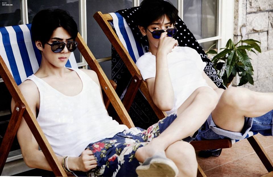 Chanyeol & Sehun @ CeCi Korea August 2015