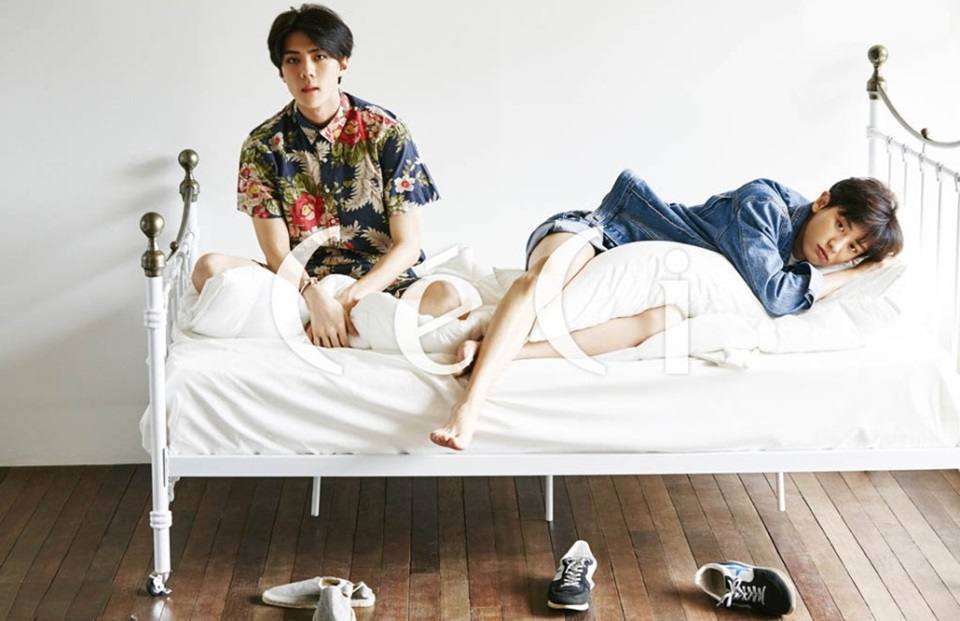 Chanyeol & Sehun @ CeCi Korea August 2015