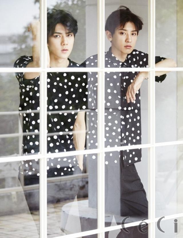 Chanyeol & Sehun @ CeCi Korea August 2015