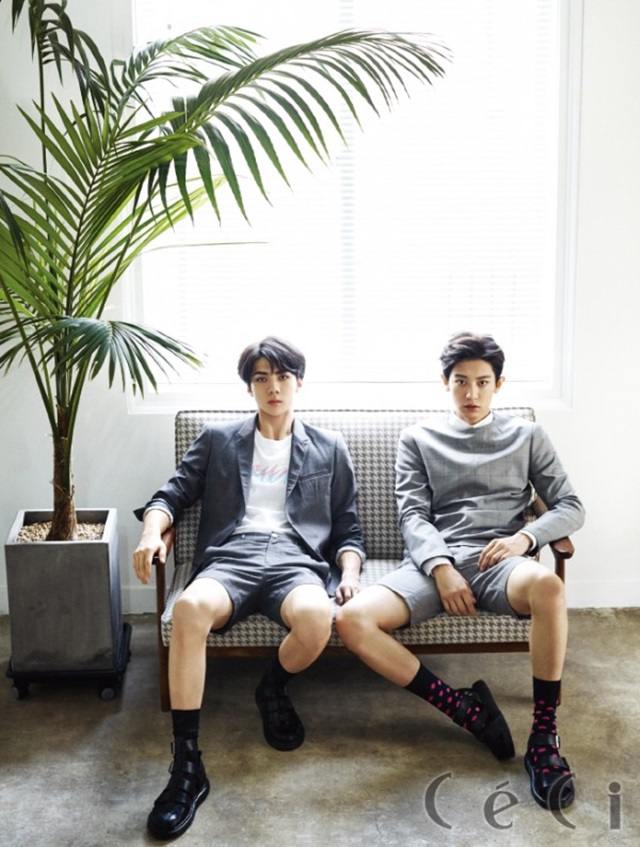 Chanyeol & Sehun @ CeCi Korea August 2015