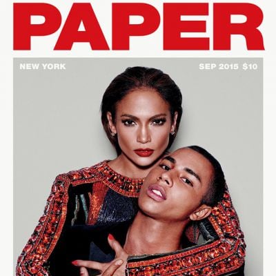 Jennifer Lopez & Olivier Rousteing @ PAPER Magazine September 2015