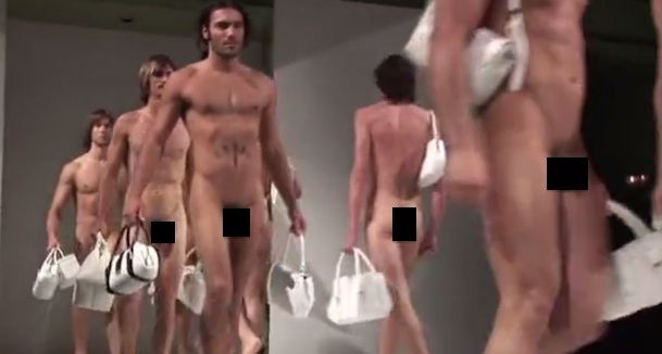 แฟชั่นสะท้านโลก! Madrid Fashion Show Features Naked Male Models..!!