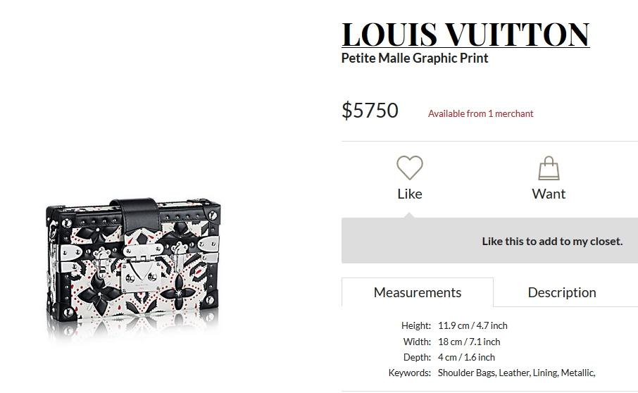 Louis Vuitton Petite Malle Graphic Print