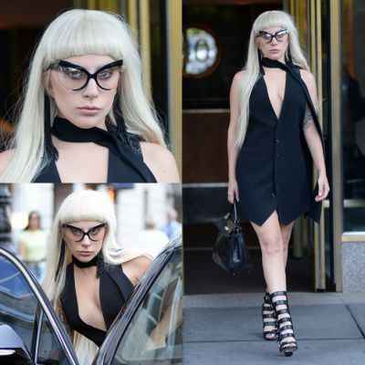 Lady Gaga เก๋ๆ ชิคๆ จิกตาแตก @Leaving Apartment in NYC