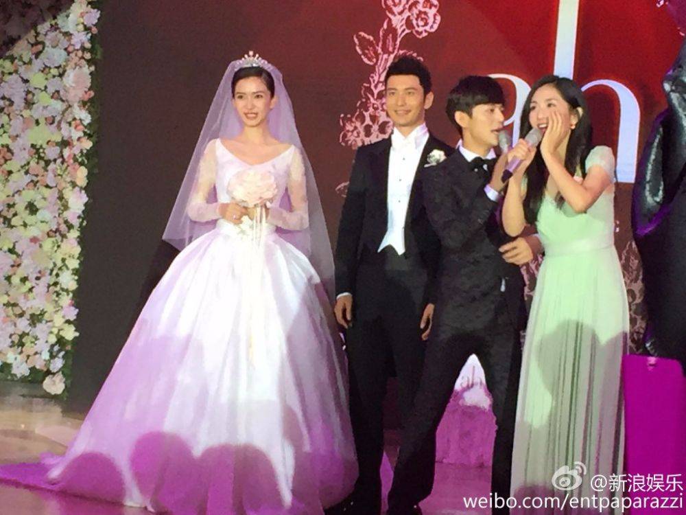งานแต่งงานของ หวงเสี่ยวหมิง และแองเจอล่า เบบี้ (หยางหยิง) สองนักแสดงจากจีน
