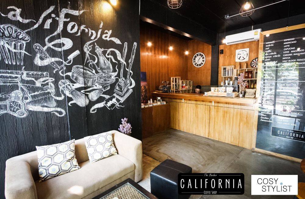 california barber & coffee shop at chiangmai