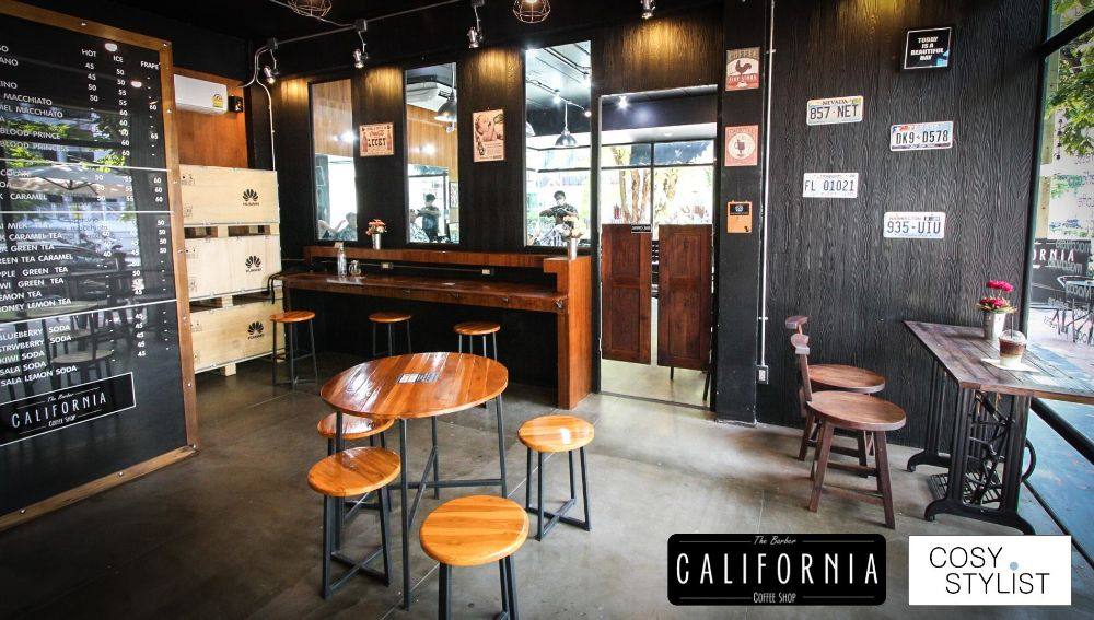 california barber & coffee shop at chiangmai