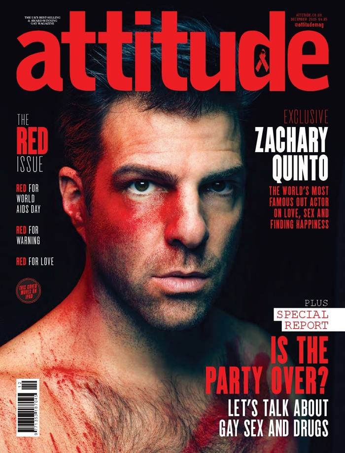 Zachary Quinto @ Attitude UK December 2015