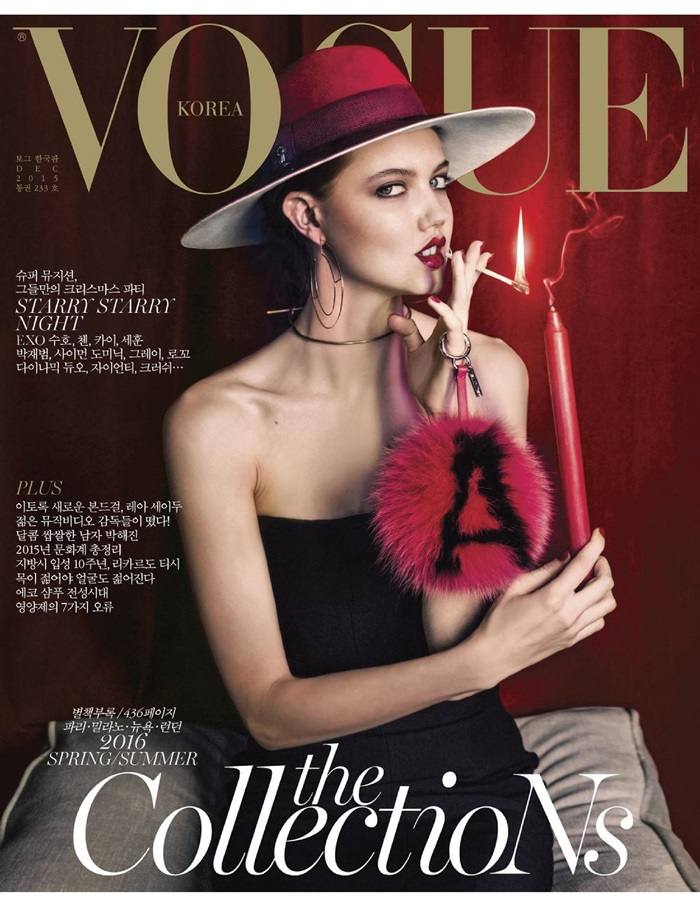 Lindsey Wixson @ Vogue Korea December 2015