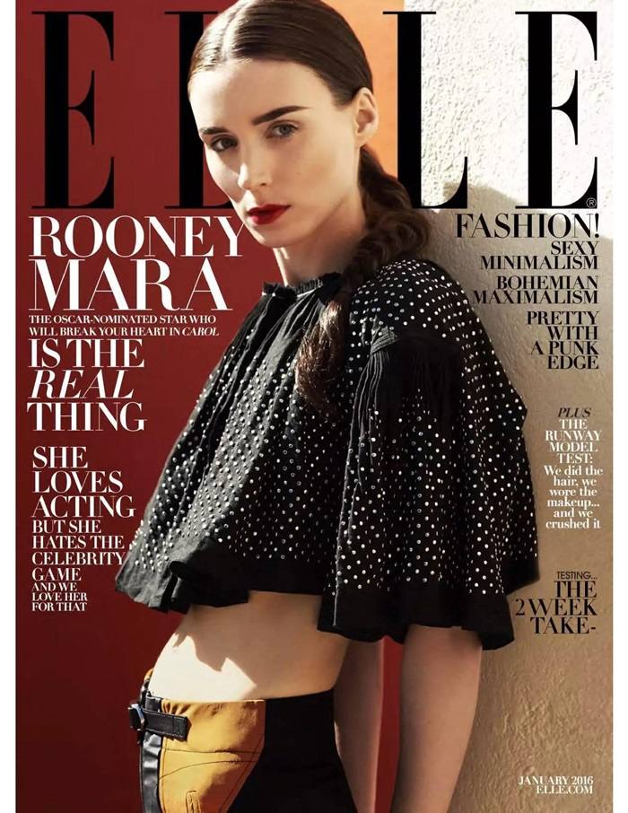 Rooney Mara @ Elle US January 2016