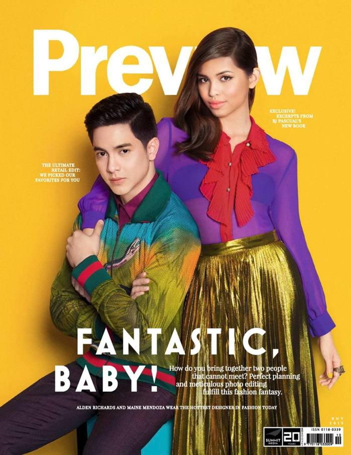 Alden Richards & Maine Mendoza @ Preview Magazine November 2015