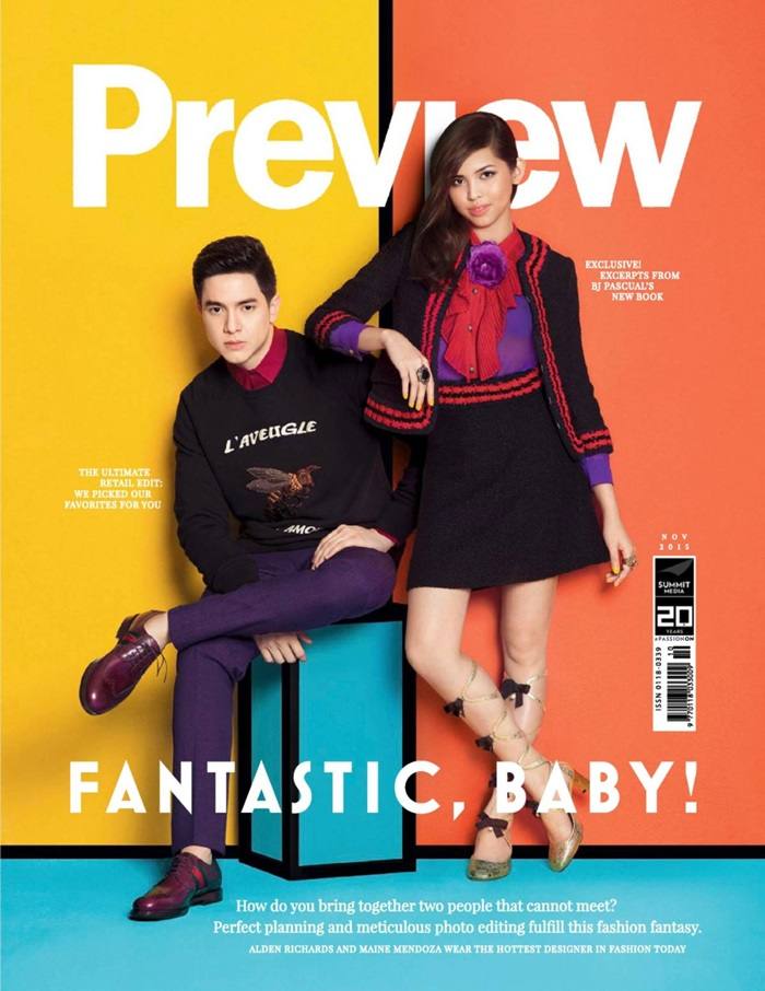 Alden Richards & Maine Mendoza @ Preview Magazine November 2015
