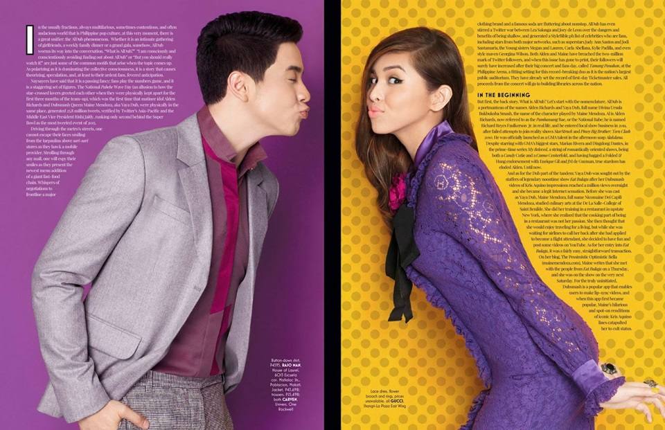 Alden Richards & Maine Mendoza @ Preview Magazine November 2015