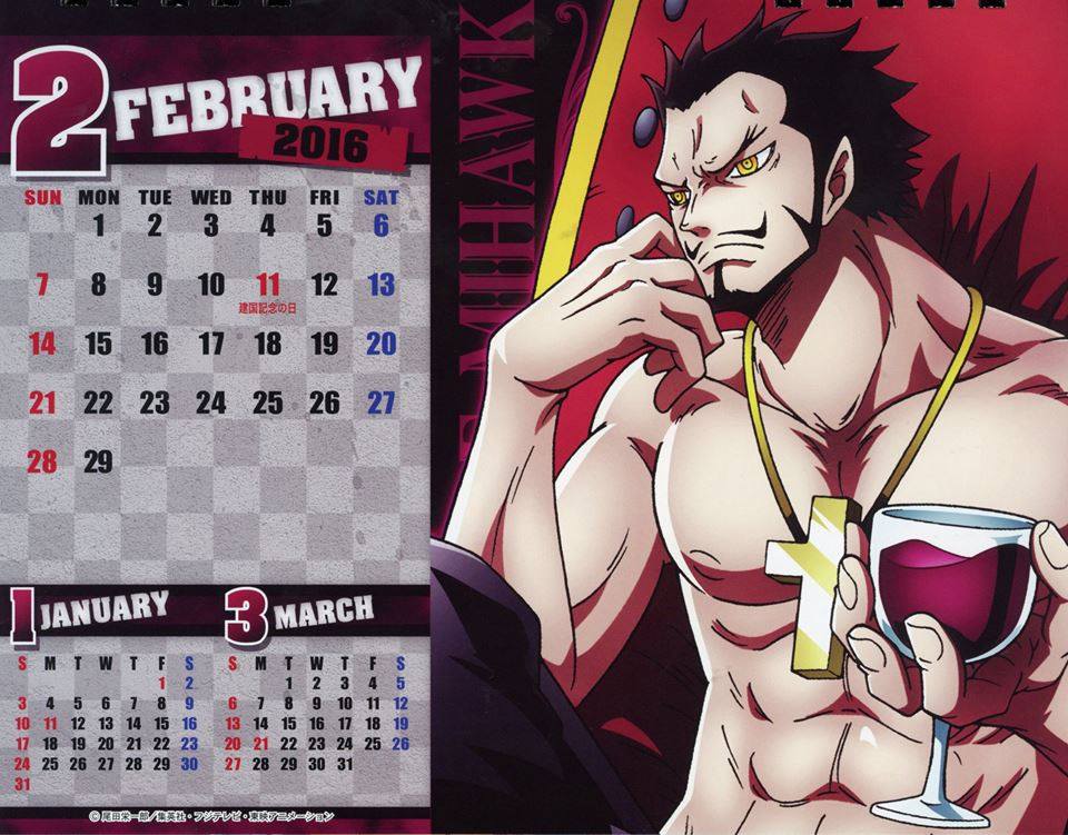 One Piece - Body Calendar 2016