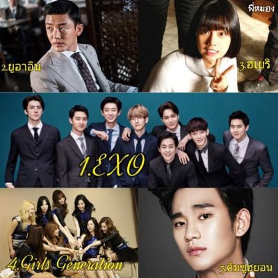 TOP5 ผู้ทรงอิทธิพลในวงการบันเทิงเกาหลี ปี 2016