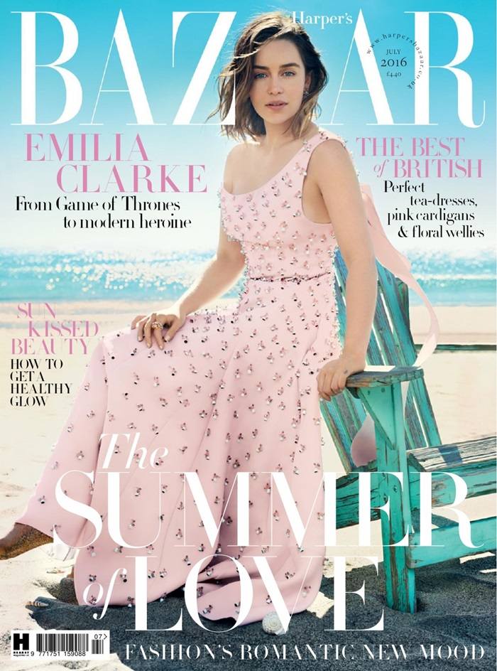 Emilia Clarke @ Harper's Bazaar UK July 2016