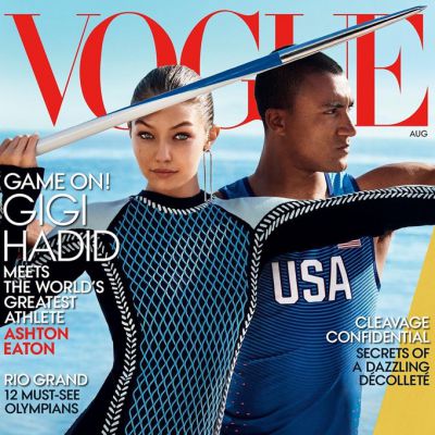 Gigi Hadid & Ashton Eaton @ Vogue US August 2016