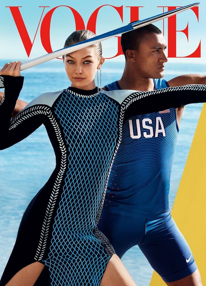 Gigi Hadid & Ashton Eaton @ Vogue US August 2016