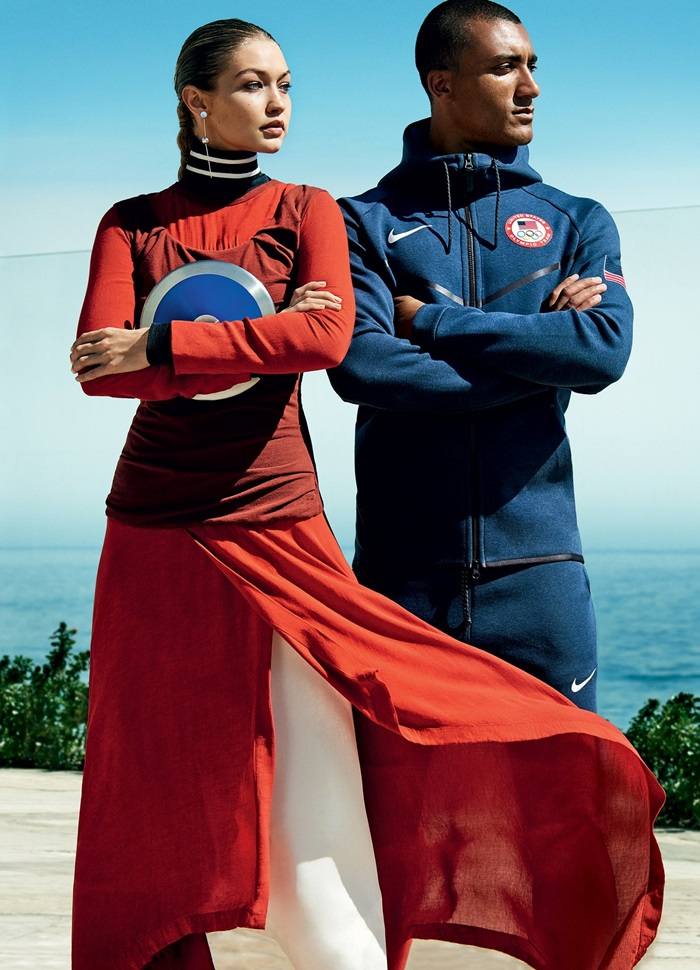 Gigi Hadid & Ashton Eaton @ Vogue US August 2016