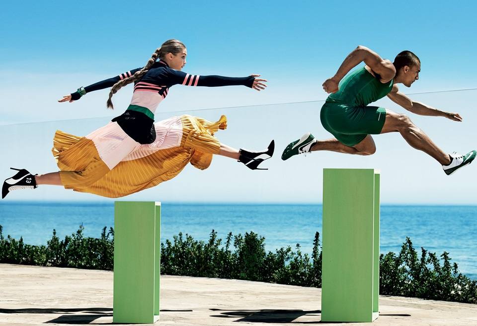 Gigi Hadid & Ashton Eaton @ Vogue US August 2016