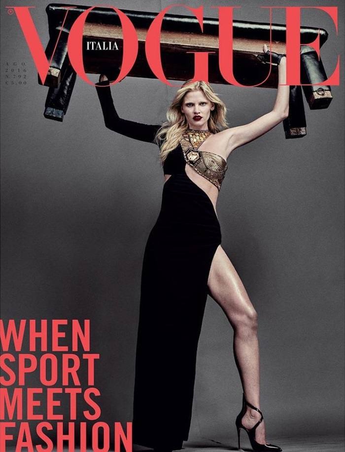 Lara Stone @ Vogue Italia August 2016
