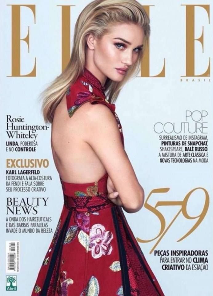 Rosie Huntington-Whiteley @ Elle Brazil September 2016