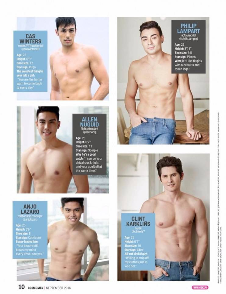 69 Hottest Bachelors 2016 @ Cosmopolitan Philippines September 2016