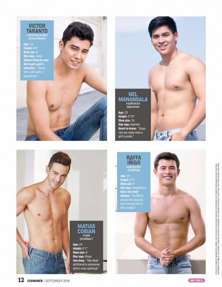 69 Hottest Bachelors 2016 @ Cosmopolitan Philippines September 2016