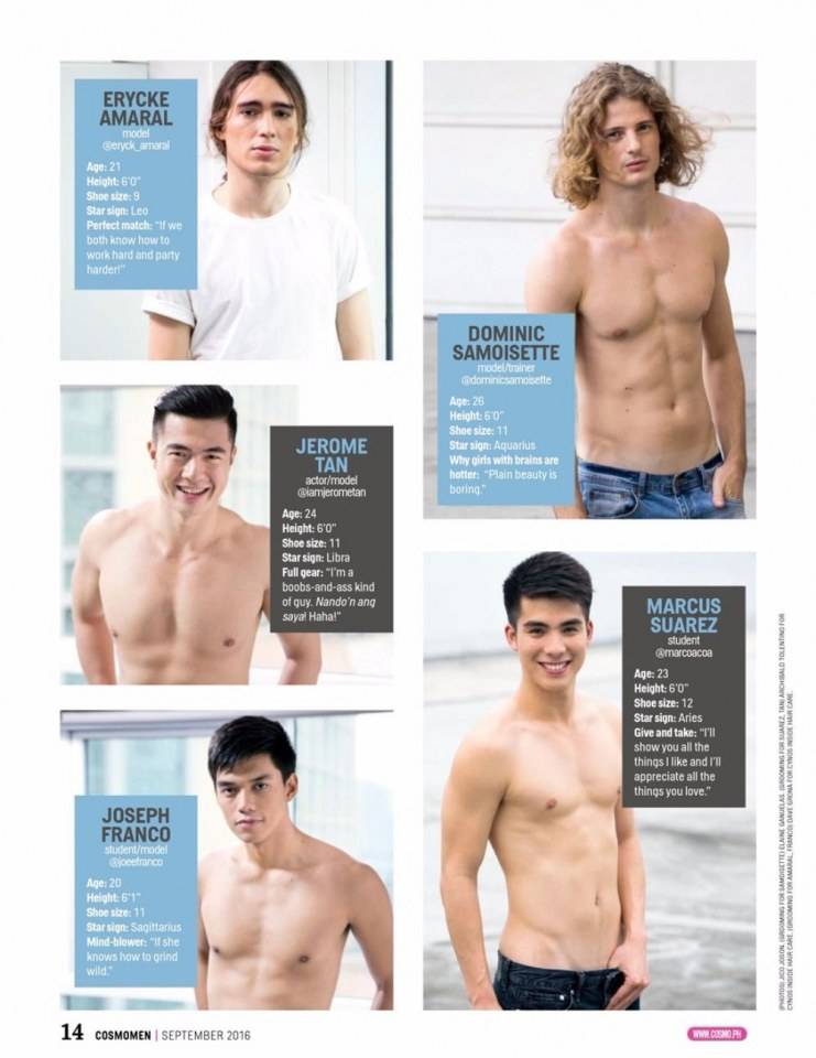 69 Hottest Bachelors 2016 @ Cosmopolitan Philippines September 2016