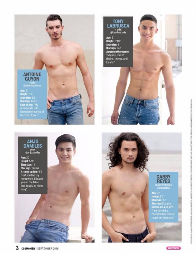 69 Hottest Bachelors 2016 @ Cosmopolitan Philippines September 2016