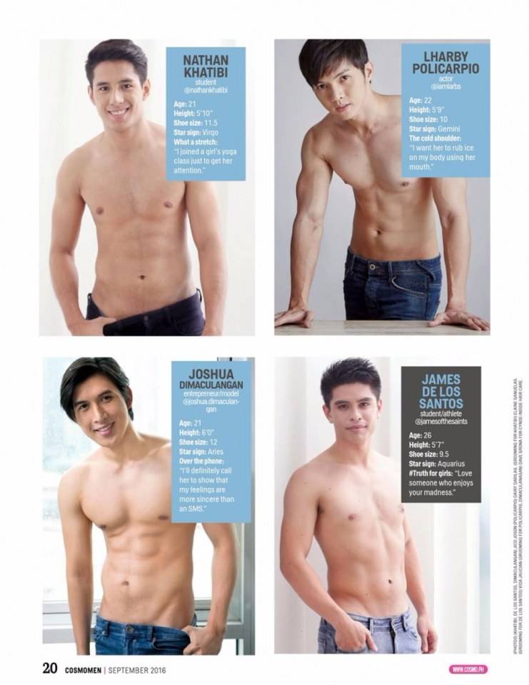 69 Hottest Bachelors 2016 @ Cosmopolitan Philippines September 2016