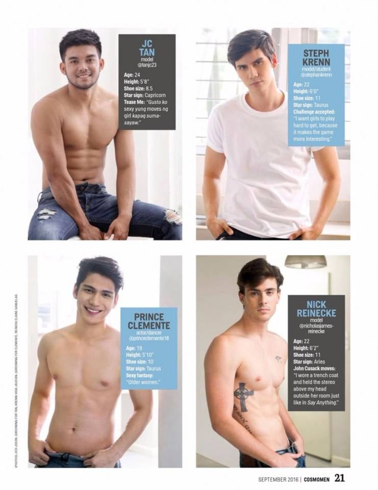 69 Hottest Bachelors 2016 @ Cosmopolitan Philippines September 2016